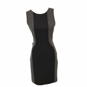 Chic Two-Tone Women's Midi Dress